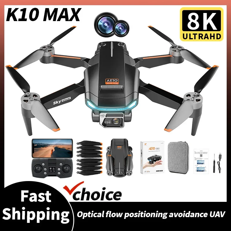 Для дрона Xiaomi K10 MAX, профессиональная Тройная камера 4K HD, позиционирование ESC, 360 °, обход препятствий, FPV Дрон