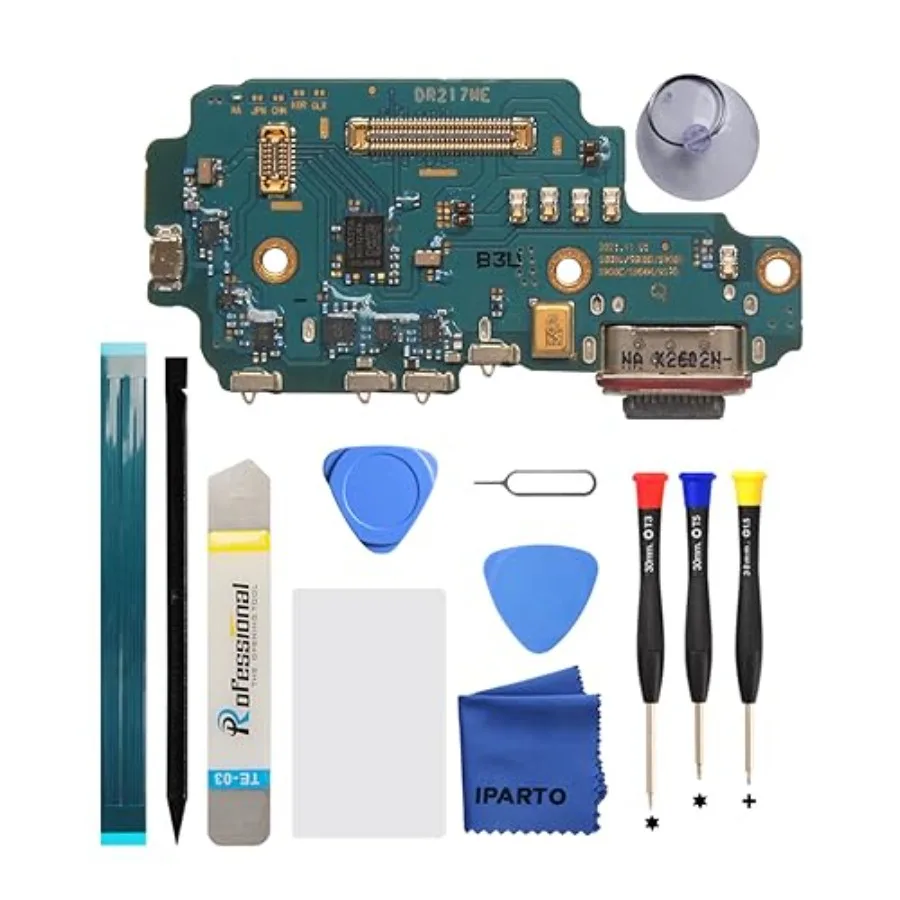

Charging Port Replacement Kit for Samsung Galaxy S22 Ultra 5G SMS908U SMS908U1 USB Dock Connector Charging Replacement with T