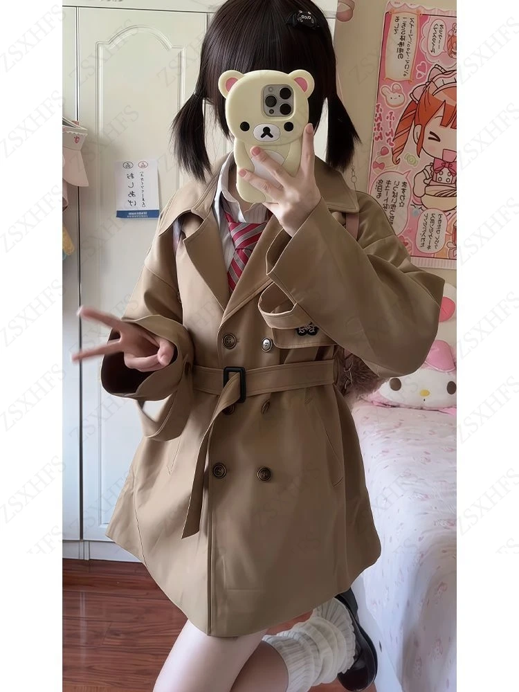 

2025 New Popular high-end Jacket Casual Windbreaker Lapel Collar Short Jacket Hem Drawstring Coats Women Spring Autumn Y2k Tops