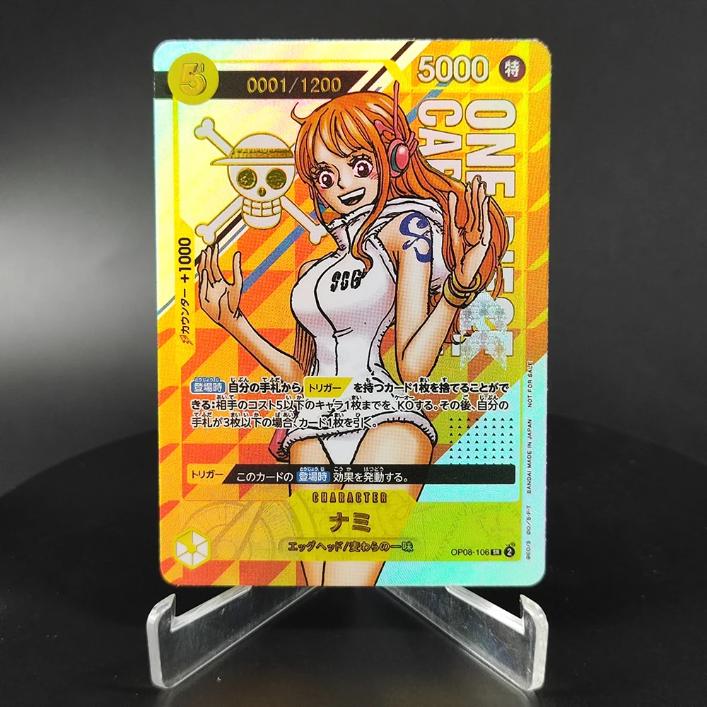 Diy One Piece Card Game The Exclusive Op08-106 Nami with A Serial