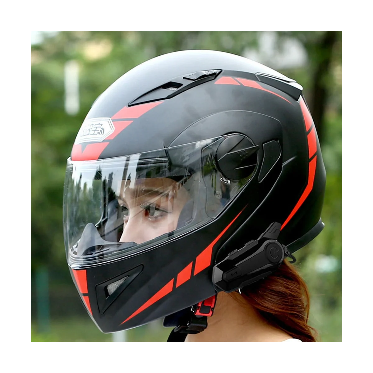 BTpig-Casque de moto avec fonction de réduction du bruit, interphone, interconnexion, extérieur, équitation, DSP