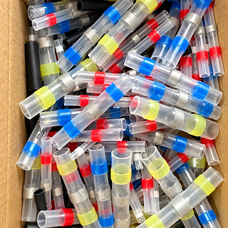 320pcs Heat Shrink Solder Sealed Wire Connector Kit Electrical Connectors for Automotive, Motorcycle Repair, Heating Tubes