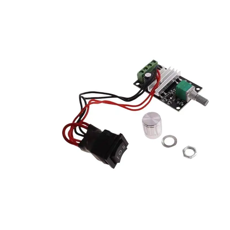 PWM DC Motor Speed Controller 6V 12V 24V 3A with Forward Reverse Switch for Stage LED Light Dimming Control Use