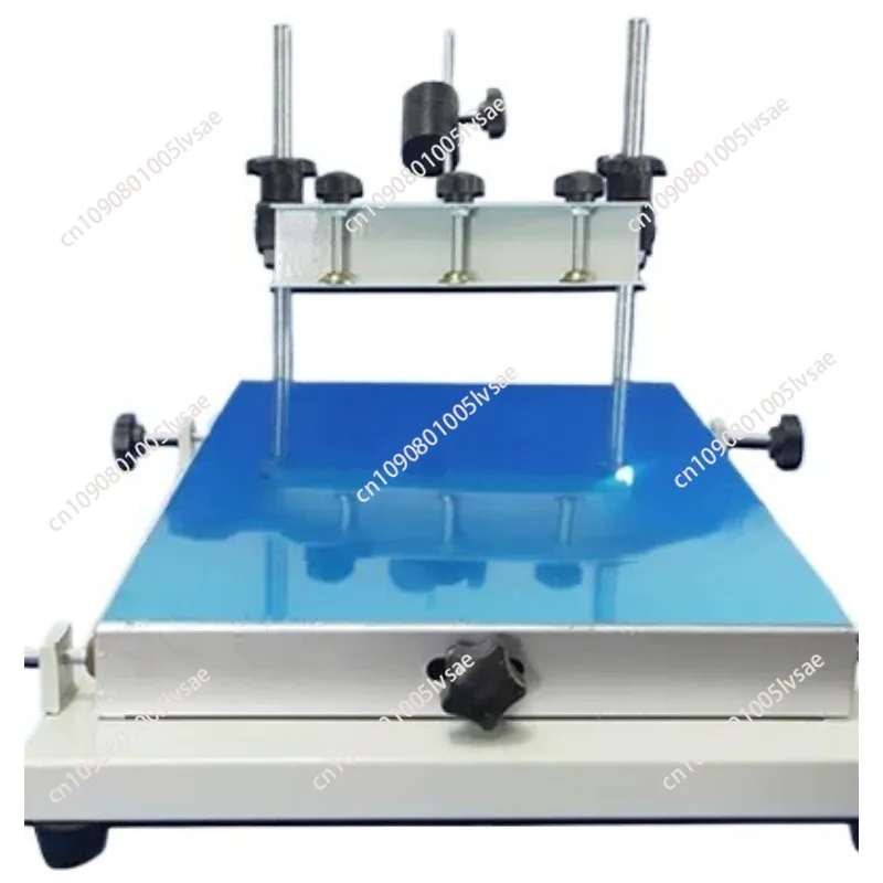 Manual Single Color Screen Printing Press – 320×440mm Flatbed T-Shirt Printer with Hinge Clamp