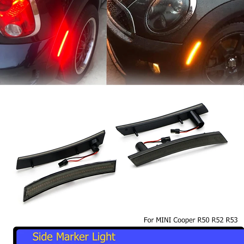 Car LED Front / Rear Wheel Arches Side Marker Turn Signal Lights Parking Lights For MINI Cooper R50 R53 2002-2006 R52 2004-2008 