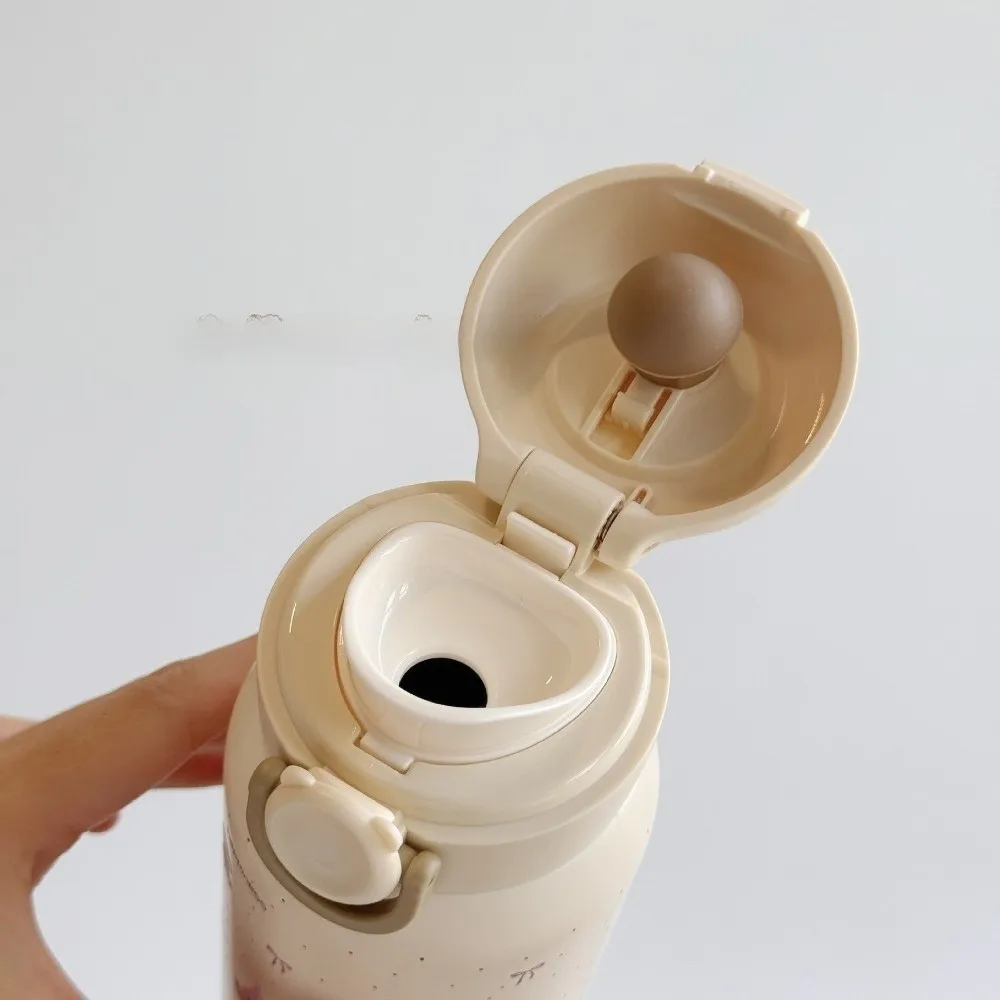 

Portable Cartoon Prints Small Thermal Cup 330ml Leak-proof Coffee Mug Stainless Steel Lightweight Bounce Water Bottle