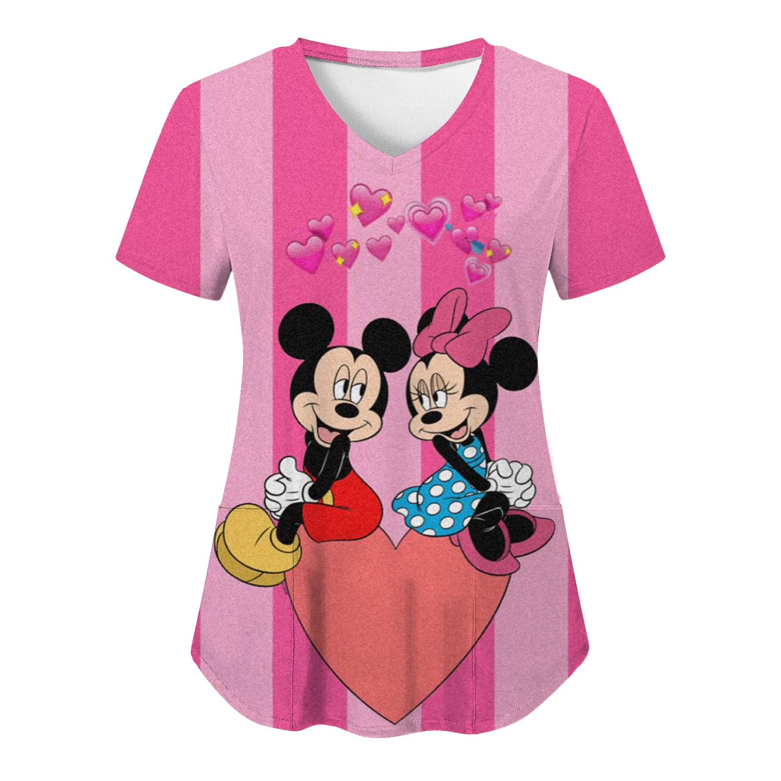 

Nursing Uniform Coquette Dresses Pocket Top Y2k Disney Traf Funny Tees Store Woman Clothing Women's -shir T Shirt Tops T-shirt