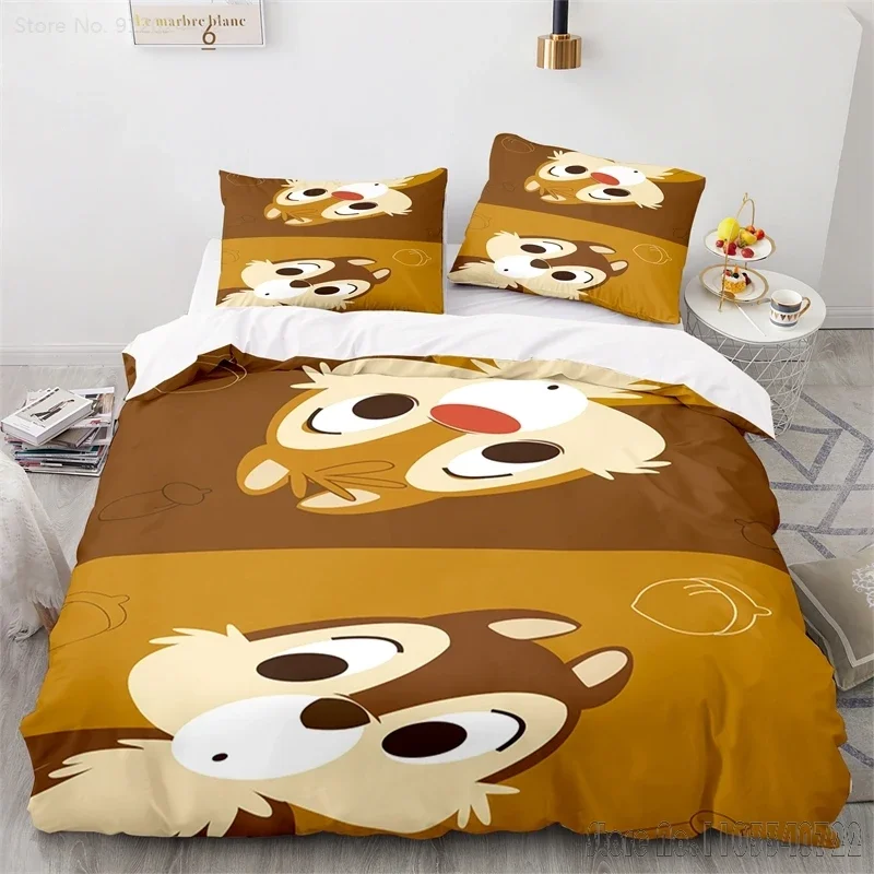 Admire Chip N Dale Cartoon Love Child Duvet Cover Set HD Comforter Cover for Kids Bedding Sets Bedclothes Bedroom Decor