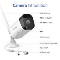 ANNKE 4K Wifi Security Camera IP66 Weatherproof Outdoor Surveillance Camera Night Vision Wireless CCTV Camera for Wireless NVR 6