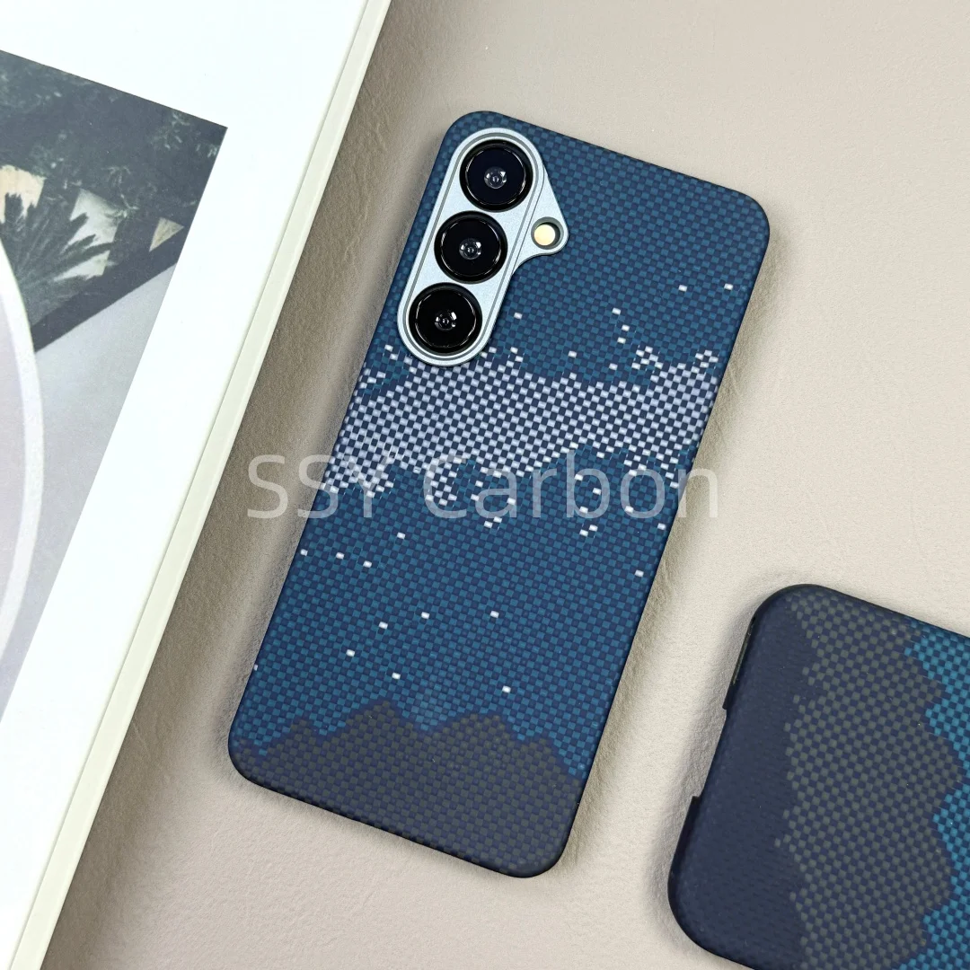 Prawdziwy karbon do Samsunga Galaxy S25 Plus, Kevlarowa obudowa z Magsafe, luksusowe włókno węglowe, ultralekka, ultracienka, ochronna obudowa. — zdjęcie produktu 6
