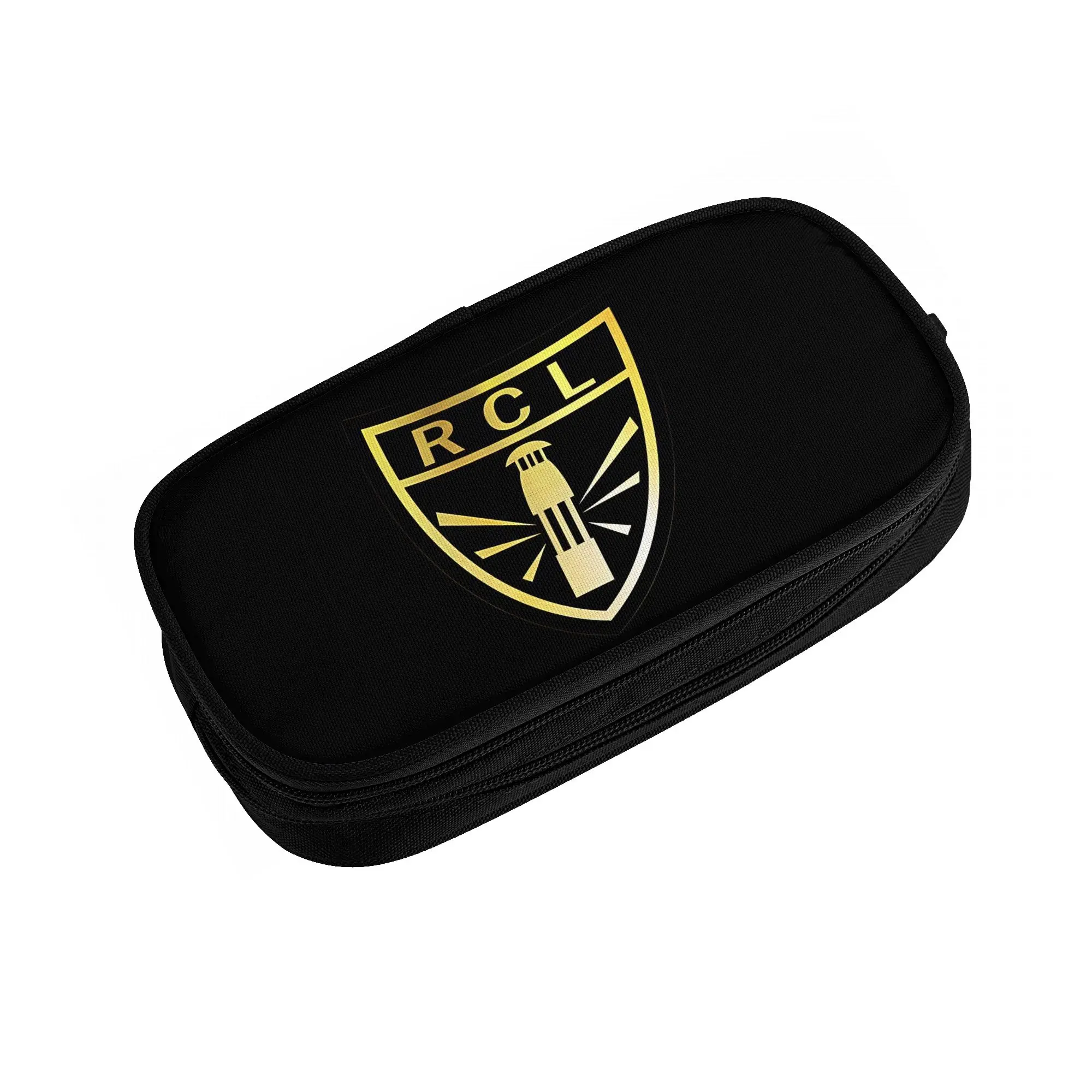 1 piece Stylish football crest  Pencil Case Girls Pen Bag RC Lens Office Stationery Bag