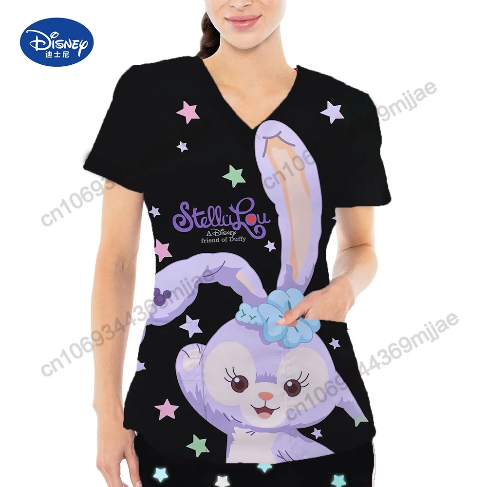 Uniforme d'Infirmière Style Disney pour Femme, Chemisiers d'Été, Économie Graphiques de Poche, Vêtements de Mode Coréenne, Haut Kpop Yk2, Y-Y2K, 2023