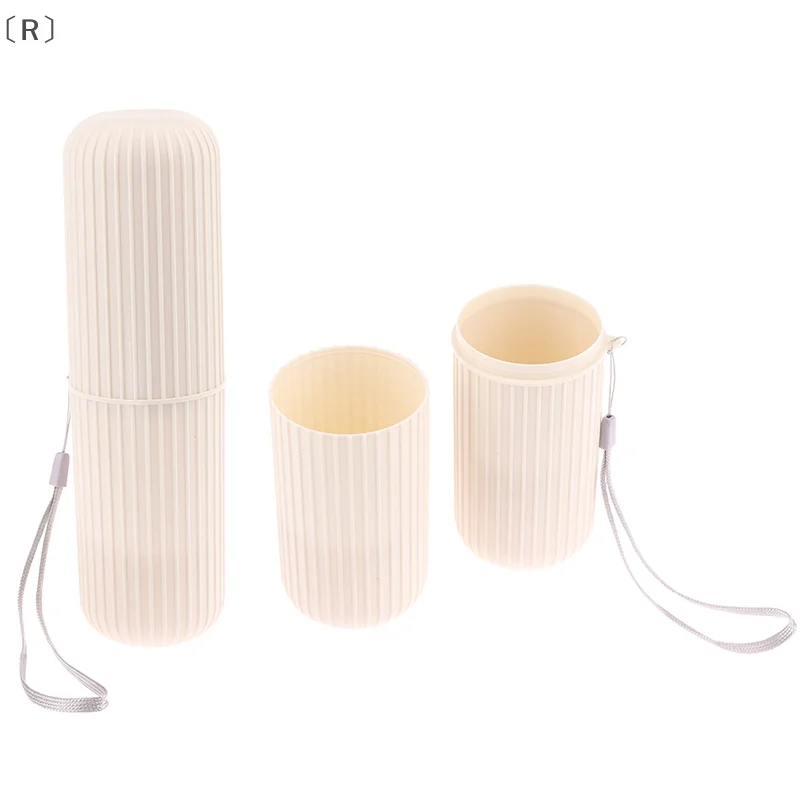 

〔R〕Travel Practical Toothbrush Cup Portable Bathroom Toothpaste Holder Storage Case Box Environmentally Friendly Rinse Cup