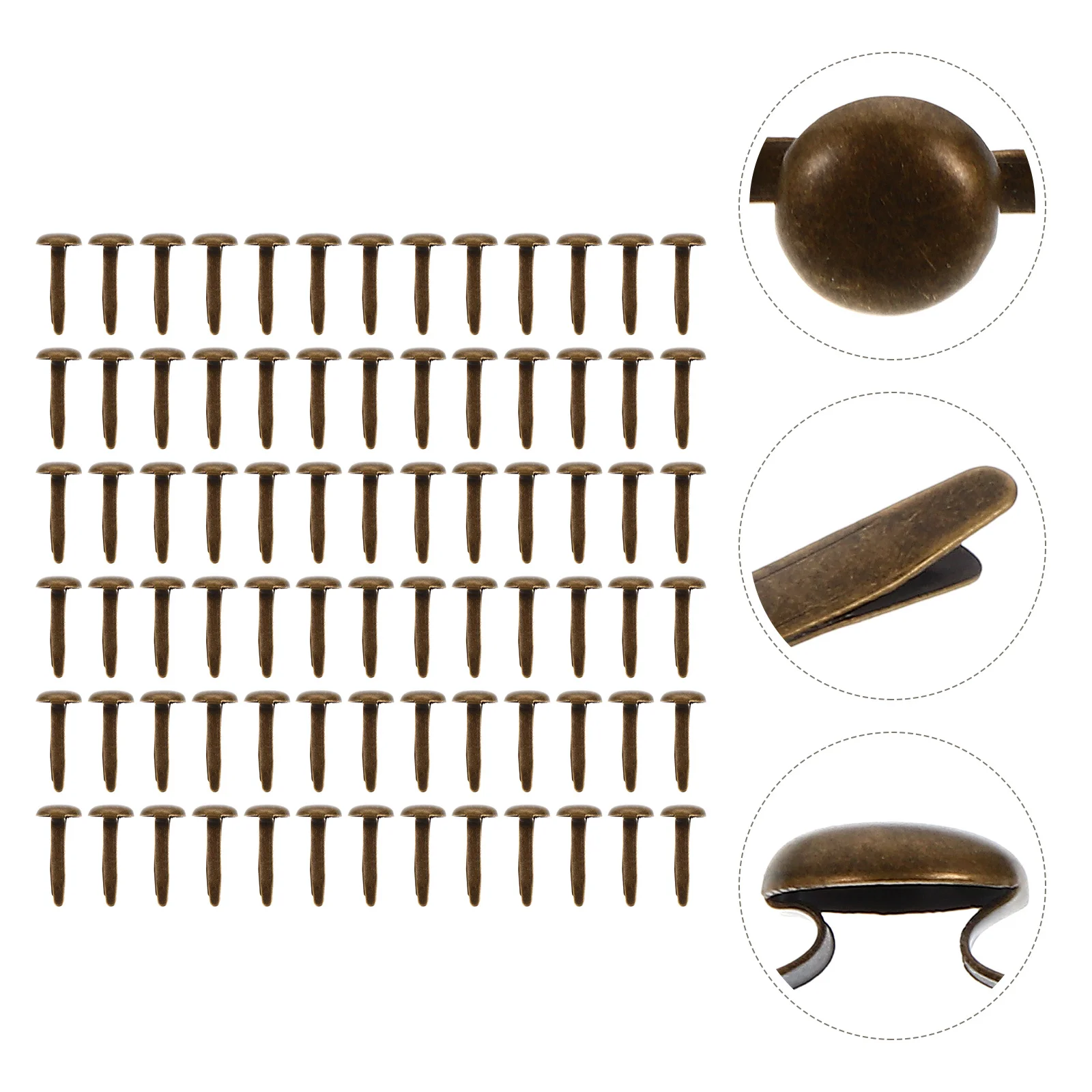 

200Pcs Two-Legged Nails Mini Brads Iron Solid Color DIY Craft Scrapbooking Handmade Accessories Handmade Brads