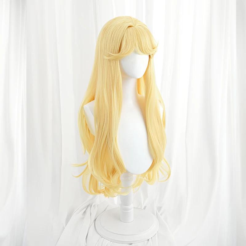 Rolecosspel Lol Lovestruck Lux Cosplay Pruik 85Cm Geel Vrouwen Cosplay Pruiken Hittebestendig Synthetisch Haar