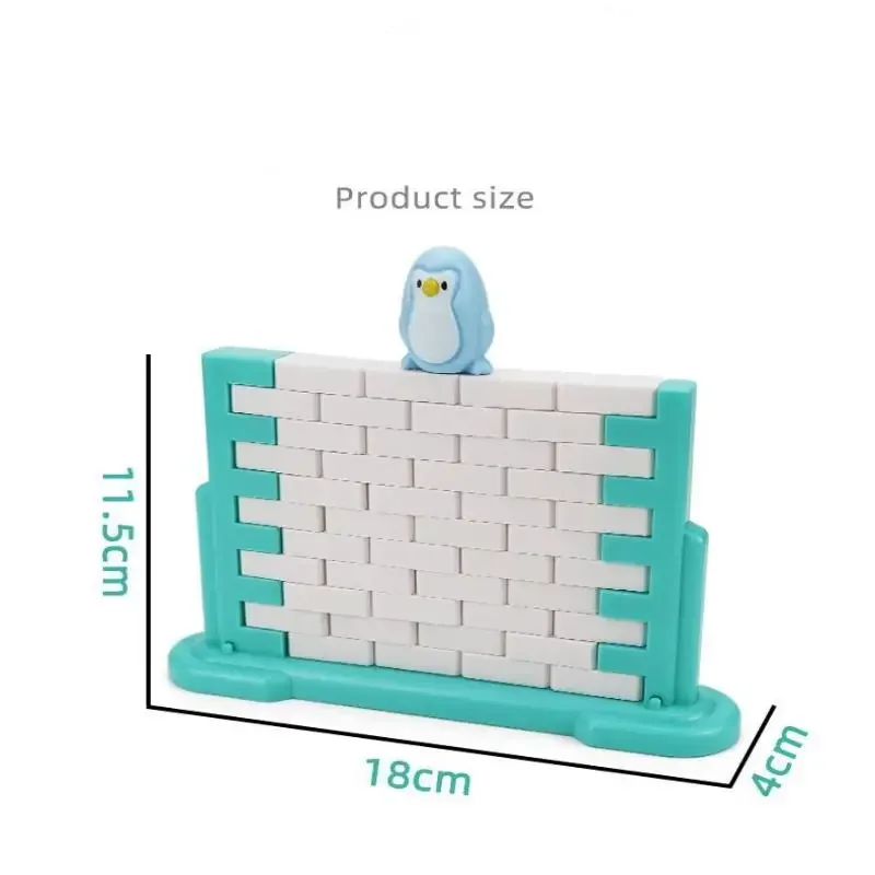 1 set ouder-kind tweepersoons interactief geschenk pinguïn muurbrekende bouwstenen kinderen educatief denken trainingsspeelgoed