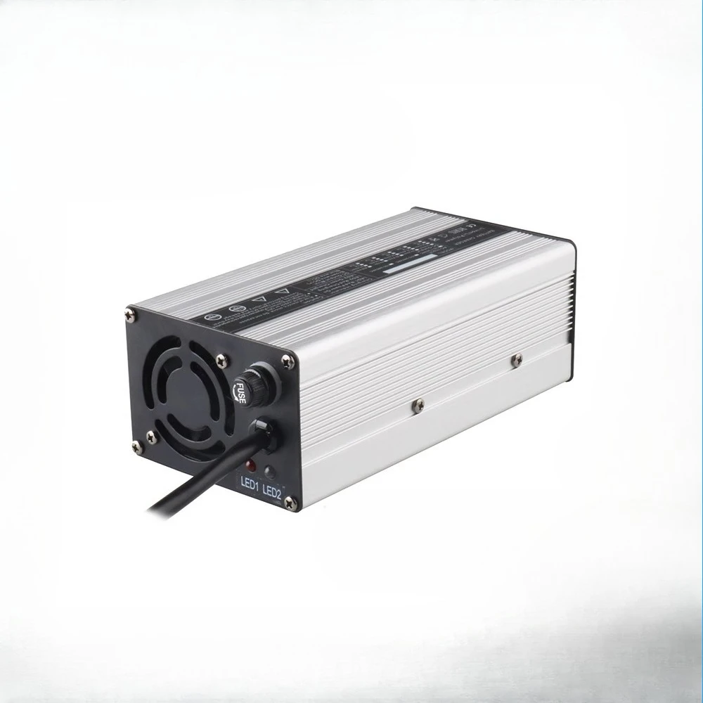 

Lithium Battery Smart Charger, Aluminum Case, with Switch Fan 29.4V 12A 7S 24V Charger