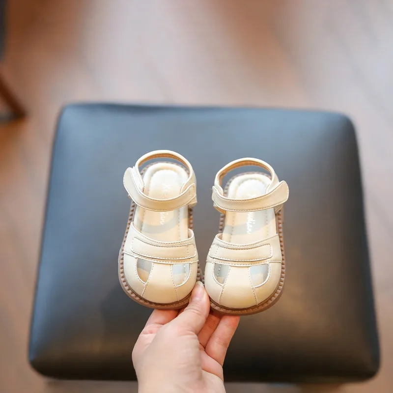 Baby-Sandalen Einfarbig Vielseitige Kinder-Strandschuhe Ausgehöhlte Weiche Sohle 2026 Sommer Neue Mädchen Prinzessinnen Freizeitschuhe Rutschfest – Detail 6