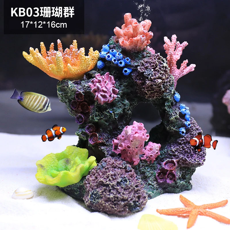 Resin Shells, Imitation of Real and Fake Coral Reefs, Fish Tank Decoration, Aquarium Ornaments, Seawater Tank Scenery