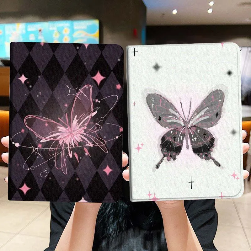 

Cartoon Pink Butterfly Pattern Gift Tablet Case For Lenovo Xiaoxin Legion Pad Tab Pro GT Y700 Gen4 2 11 P11 M10 K10 3rd Plus Gen