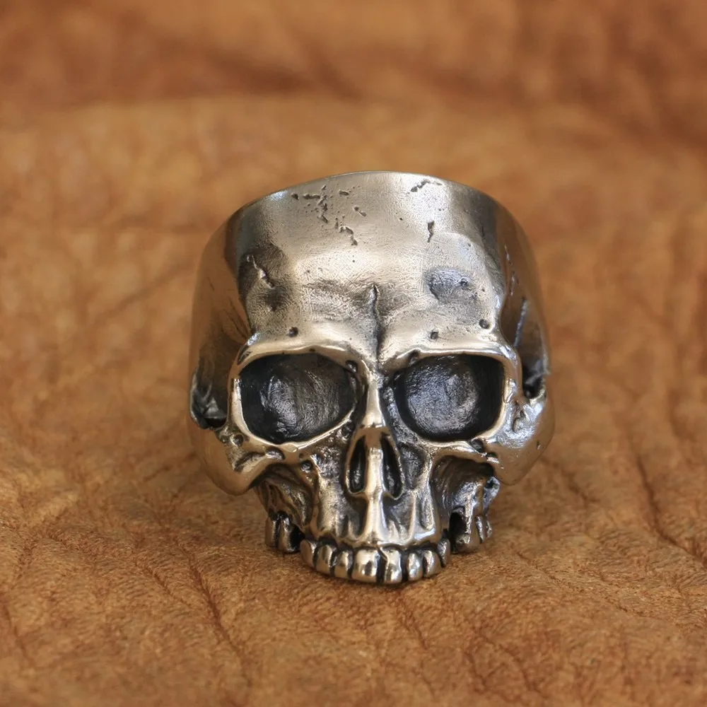 

Cupronickel Skull Ring Huge Biker Rock Punk Jewelry CP98 US Size 7-15