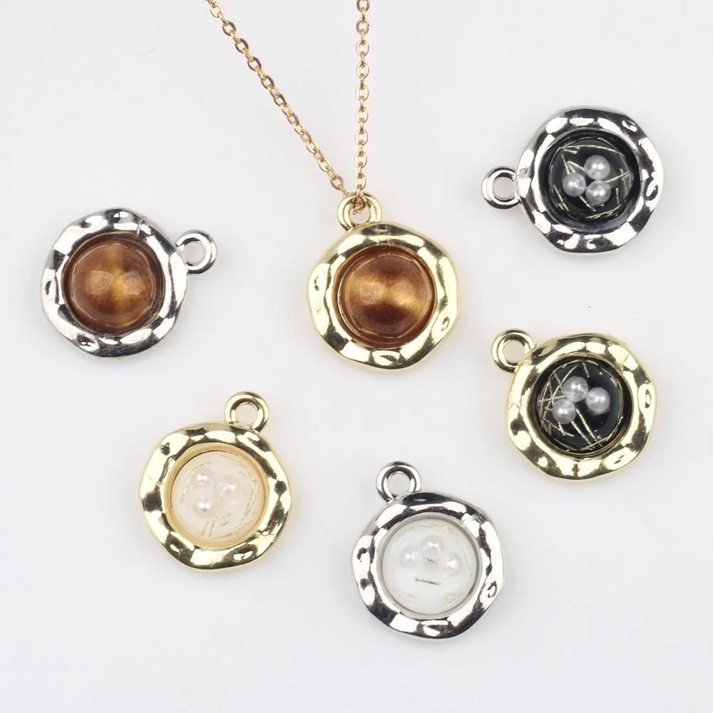 

10pcs Simple Fashion Circle Shape Pendant Earring Necklace Bracelet Jewelry Making Accessories DIY Handmade Ornaments Craft Gift