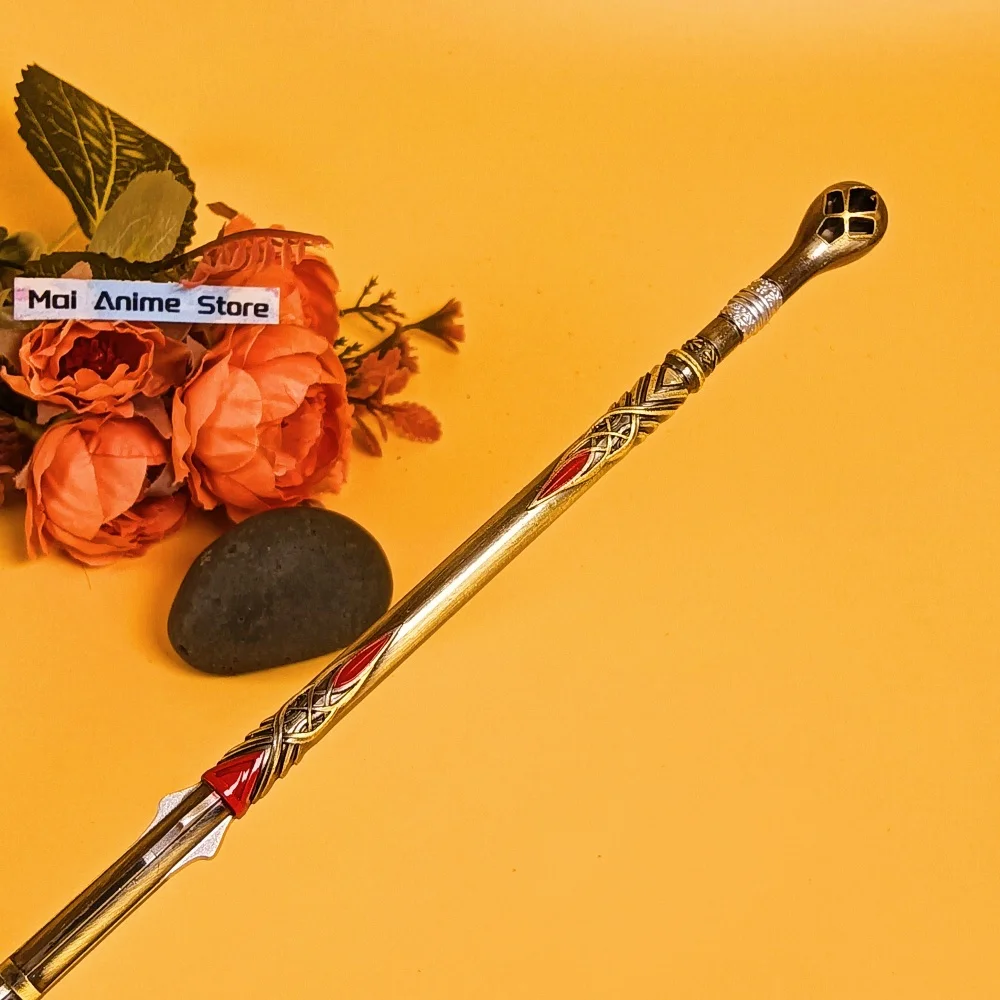 Espada de Damasco God of War Katana Kratos de 13,7 pulgadas y 35cm, espada de doble hoja, accesorio de Cosplay, juego 3A, tamaño Mini, Katana japonesa, juguete para regalo