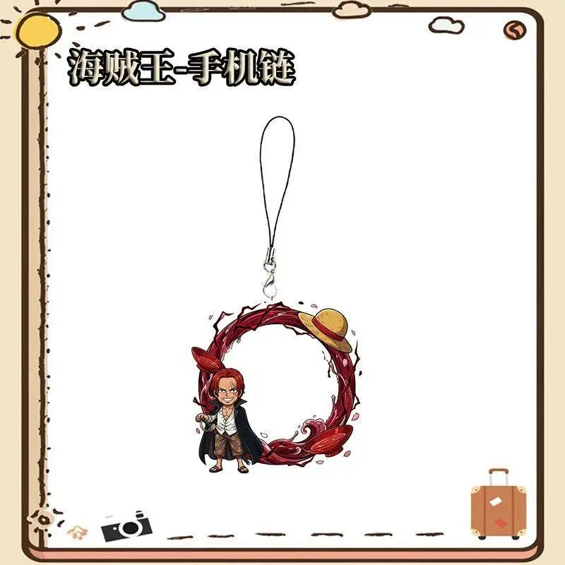 

One Piece Anime Character Acrylic Phone Chain Student Backpack Decoration Portable Small Hanging Ornament Attractive Design Gift