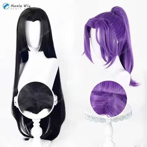Psylocke Cosplay Wig 100cm Black/45cm Ponytail Purple Wigs For Women Cosplay Anime Cosplay Wig Heat Resistant Synthetic Hair