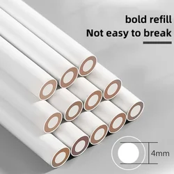 Bolígrafo de carbón blanco para bocetos, Juego de lápices de alto brillo, pintura para estudiantes, suministros de Arte de carbón suave, duradero y no fácil de romper, 4MM