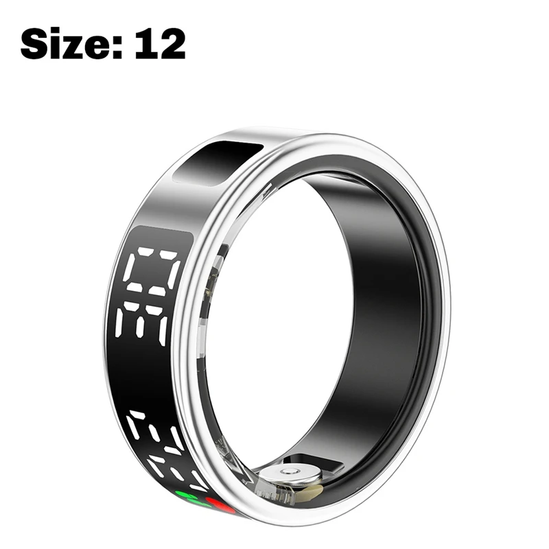 RS08 Smart Ring Heart Rate Health Monitor 5ATM Waterproof Multi Sport Modes Blood Oxygen Tracker With Charge Compartment 12