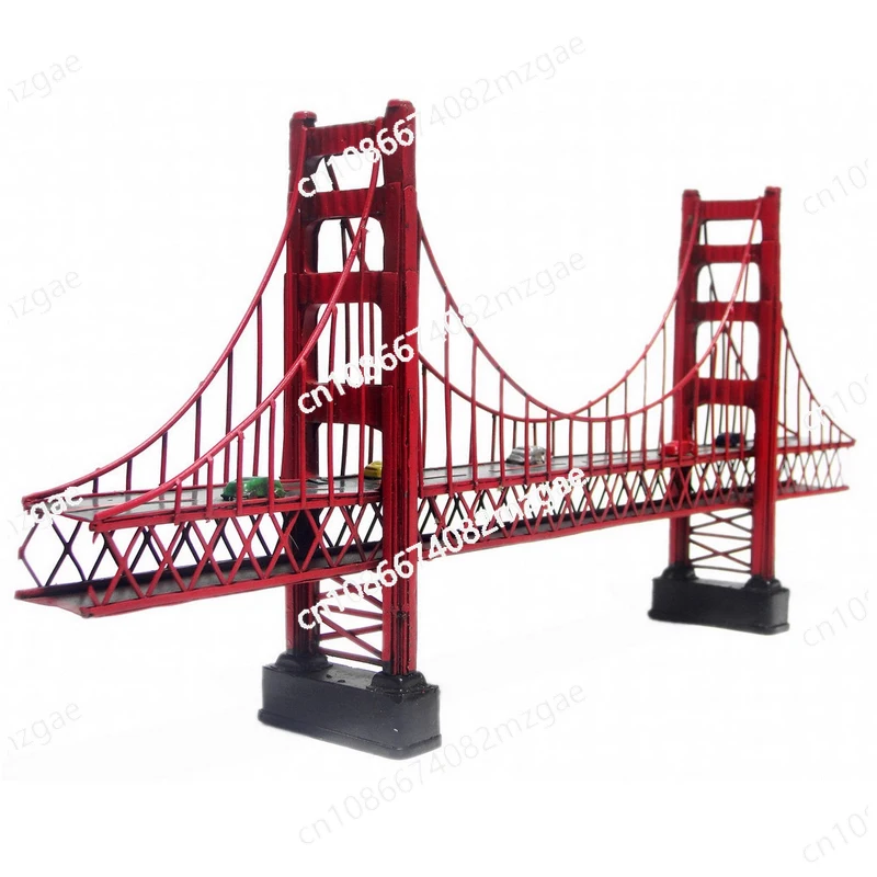 

American decoration Golden Gate Bridge retro pure handmade wrought iron ornament gift souvenir