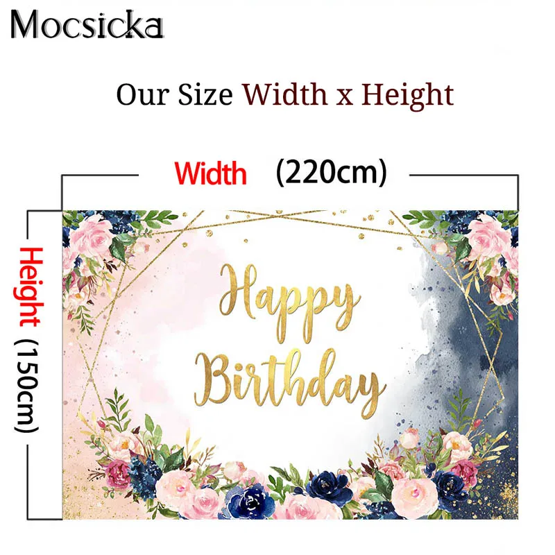 Фон для фотосъемки с надписью «Happy Birthday»