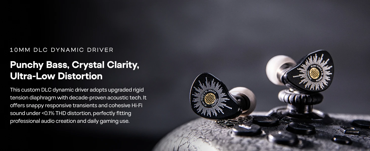 Kiwi Ears x B_Media: Chorus DLC Diaphragm Dynamic Driver IEM-Kopfhörer mit maßgeschneidertem Kabel-Ökosystem – Detail 5