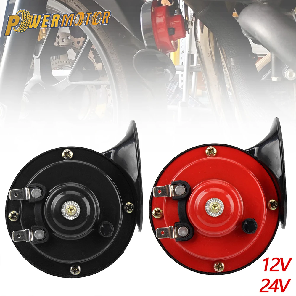 Motorrad 12V 24V 60B Schnecke Air Horn Air Horn Auto Schnecke Horn Laute Hupe für Motorrad Auto Lkw SUV Boot Zubehör
