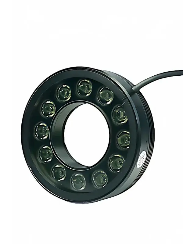 

80mm Outer Diameter 90° Polarized Ring Light, Dimmable High Power Anti-reflection LED Ring Lamp for Machine Vision Surface Appea