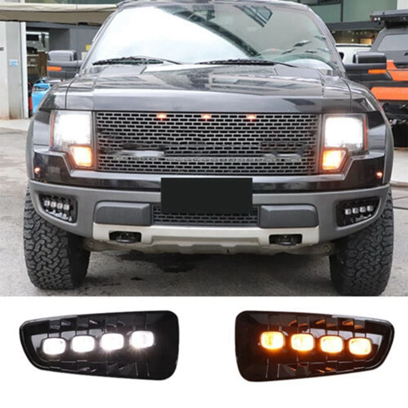 

Car Daytime Running Lights LED DRL Fog Lamp Parts Accessories Bumper For Ford Raptor F150 2009-2014