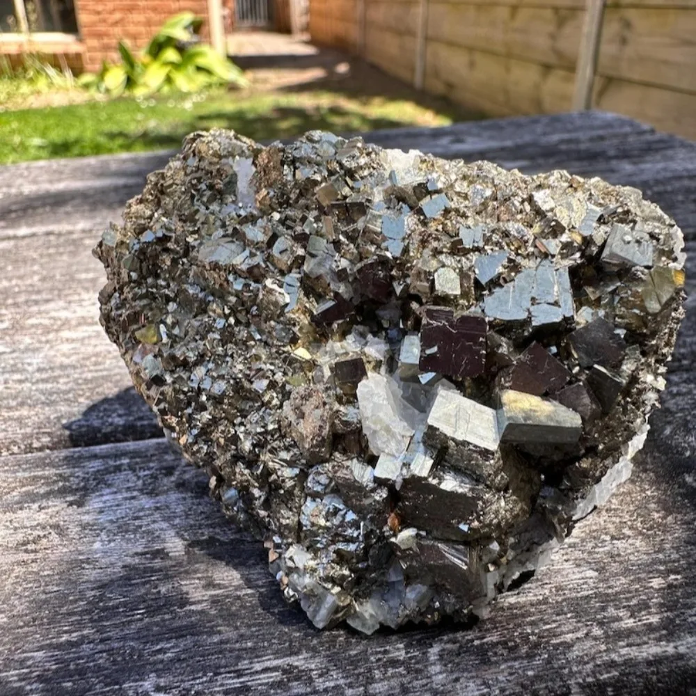 Big Rare Gold Pyrite Rough StoneMineral Pyrite Cluster , Natural Pyrite , Fool’s Gold , Specimen , Crystal Collectors’ Gem