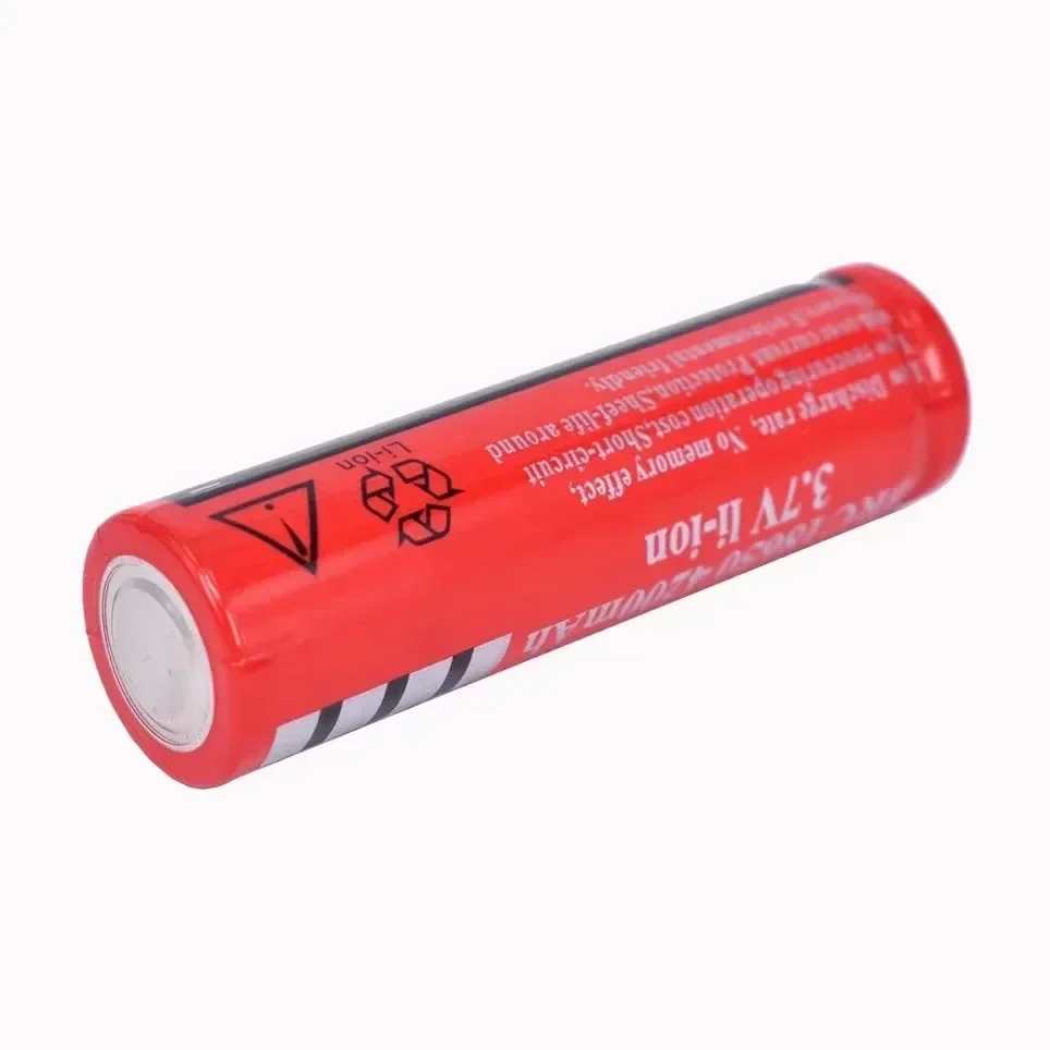 New 100% original 3.7V 4200 mAh 18650 lithium rechargeable battery, suitable for flashlights, microphones, etc