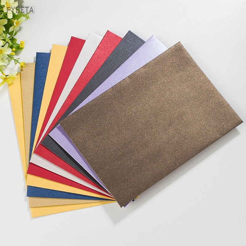 50pcs - 250gsm Pearl Paper Envelope 19.5x13.5cm Gift Card Envelopes for Wedding Birthday Party Invitations