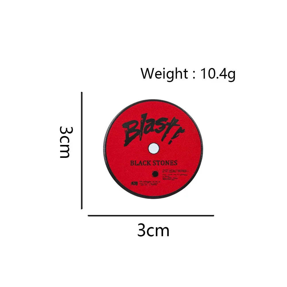 Anime NANA Brosche Black Stones BLAST Logo Metall-Abzeichen Rote Vinyl-Schallplatte Emaille-Pin Punk-Fan-Geschenk – Detail 2