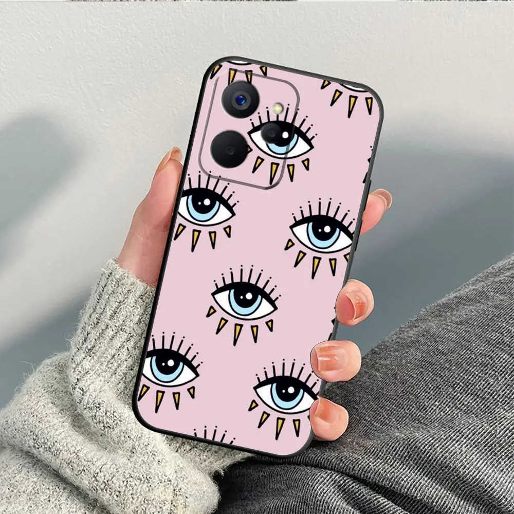 Funny Lucky Blue Evil Eye Phone Case For Realme C75 C65 C63 C55 C53 C35 C33 C30S C21 C20 C15 C11 GT NEO 2 NARZO 50 X50 TPU Case