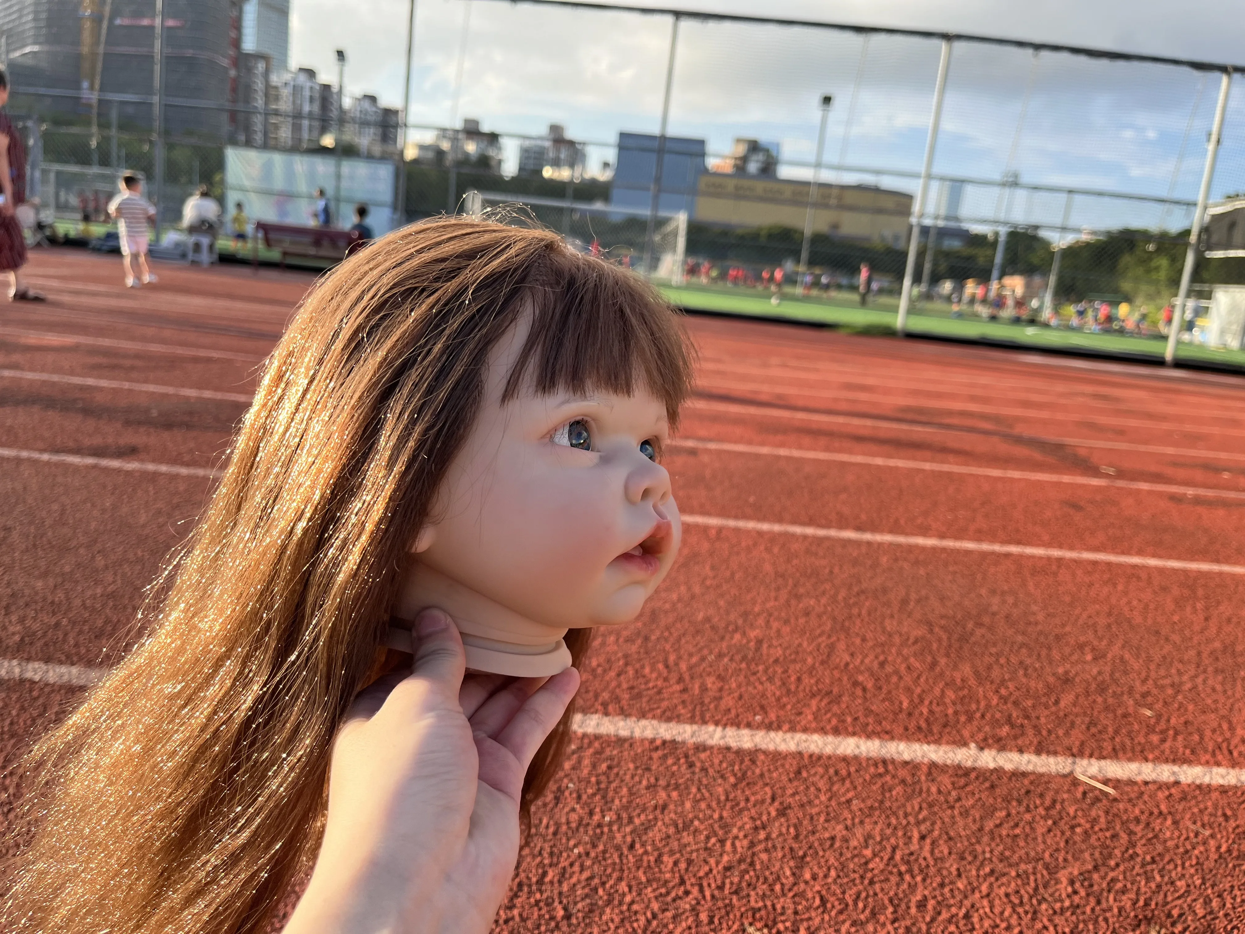 アーティストの作品 30 インチビッグリボーン人形ティッピブロンドヘア塗装ヘッド人形子供用