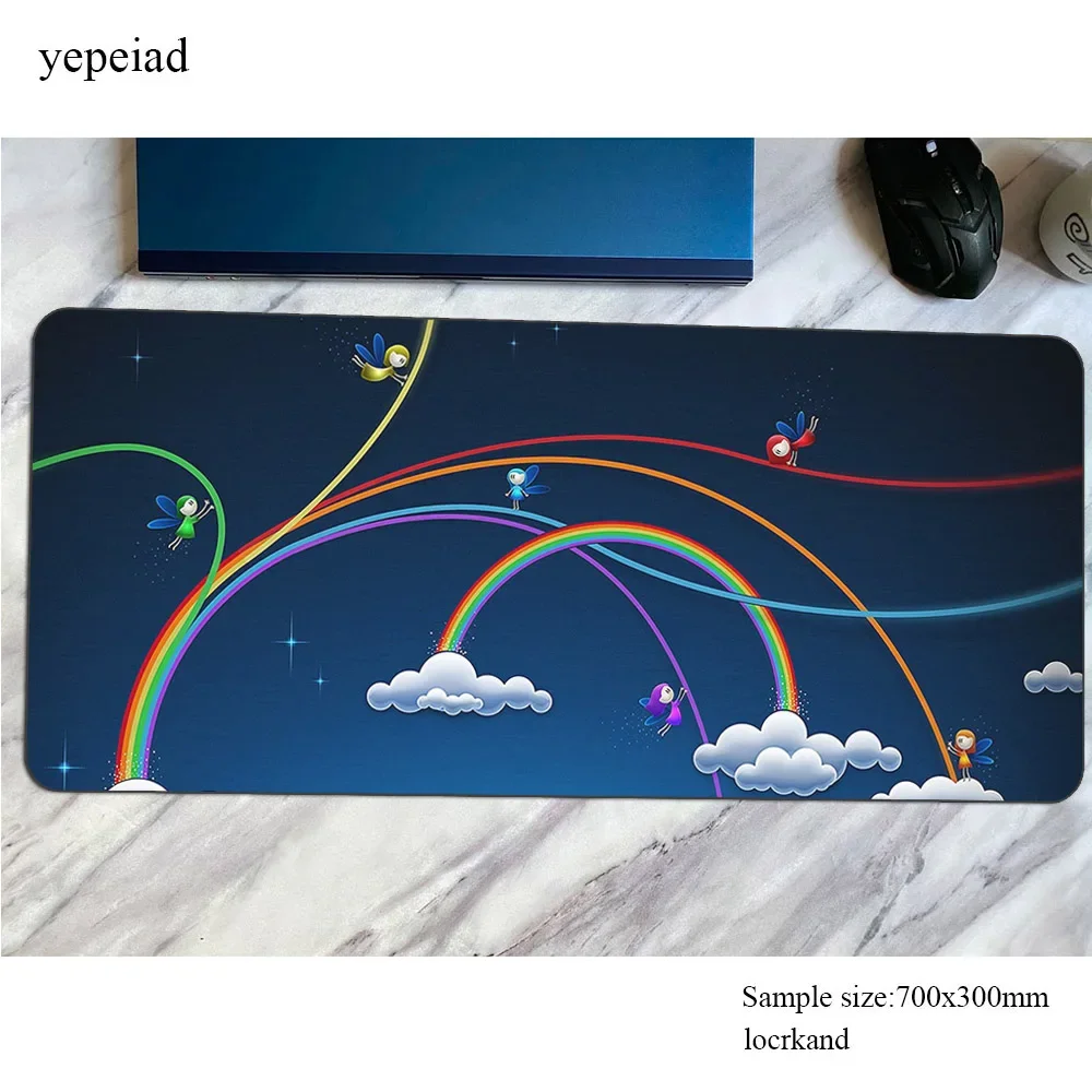 Rainbow mousepad 900x400mm gaming mouse pad HD print pc computer gamer accessories large mat cheapest laptop desk protector pads