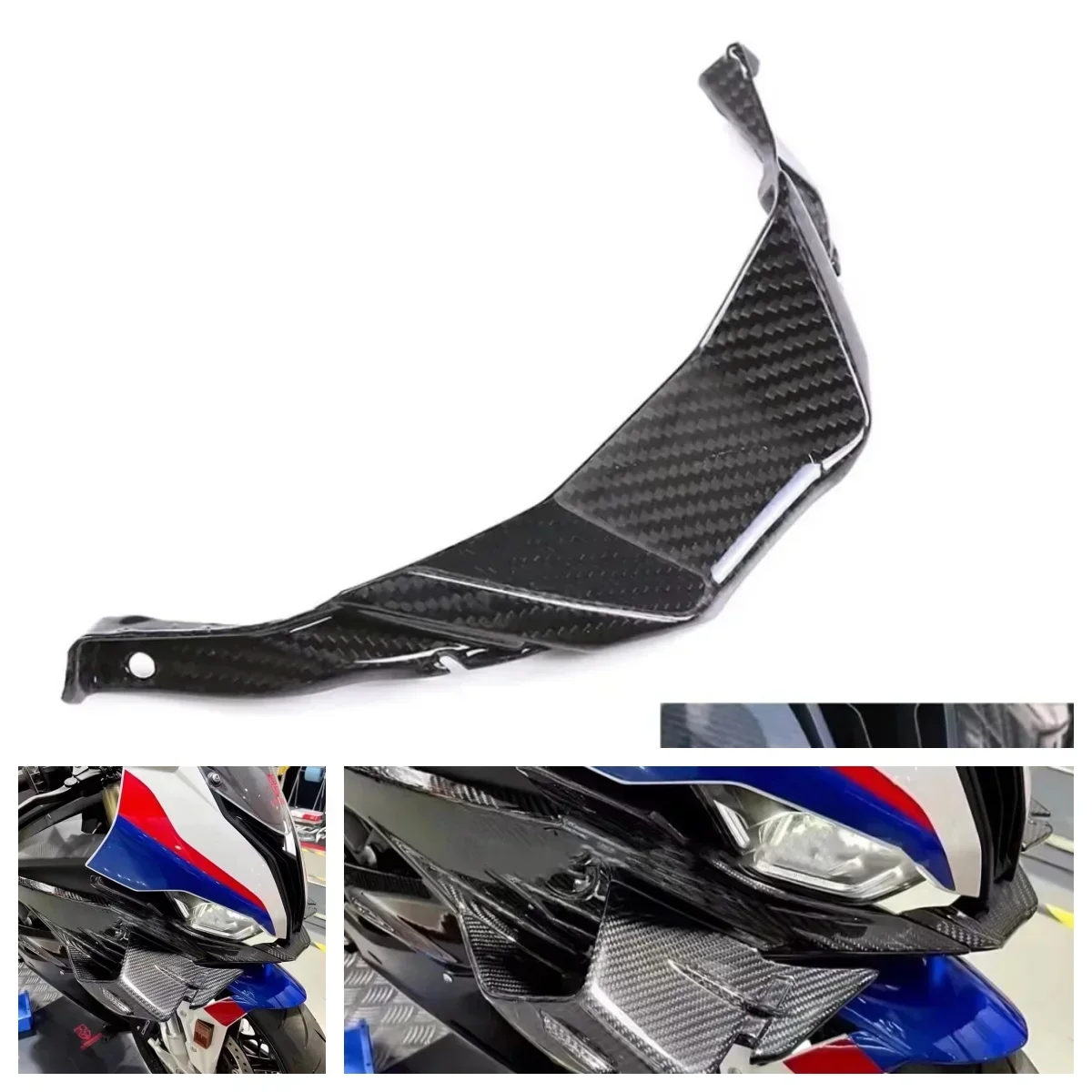 

For BMW S1000RR M1000RR 2023-2024 Carbon Fiber Accessories Forward air Lip Cover Fairing For Reduce Wind Resistance