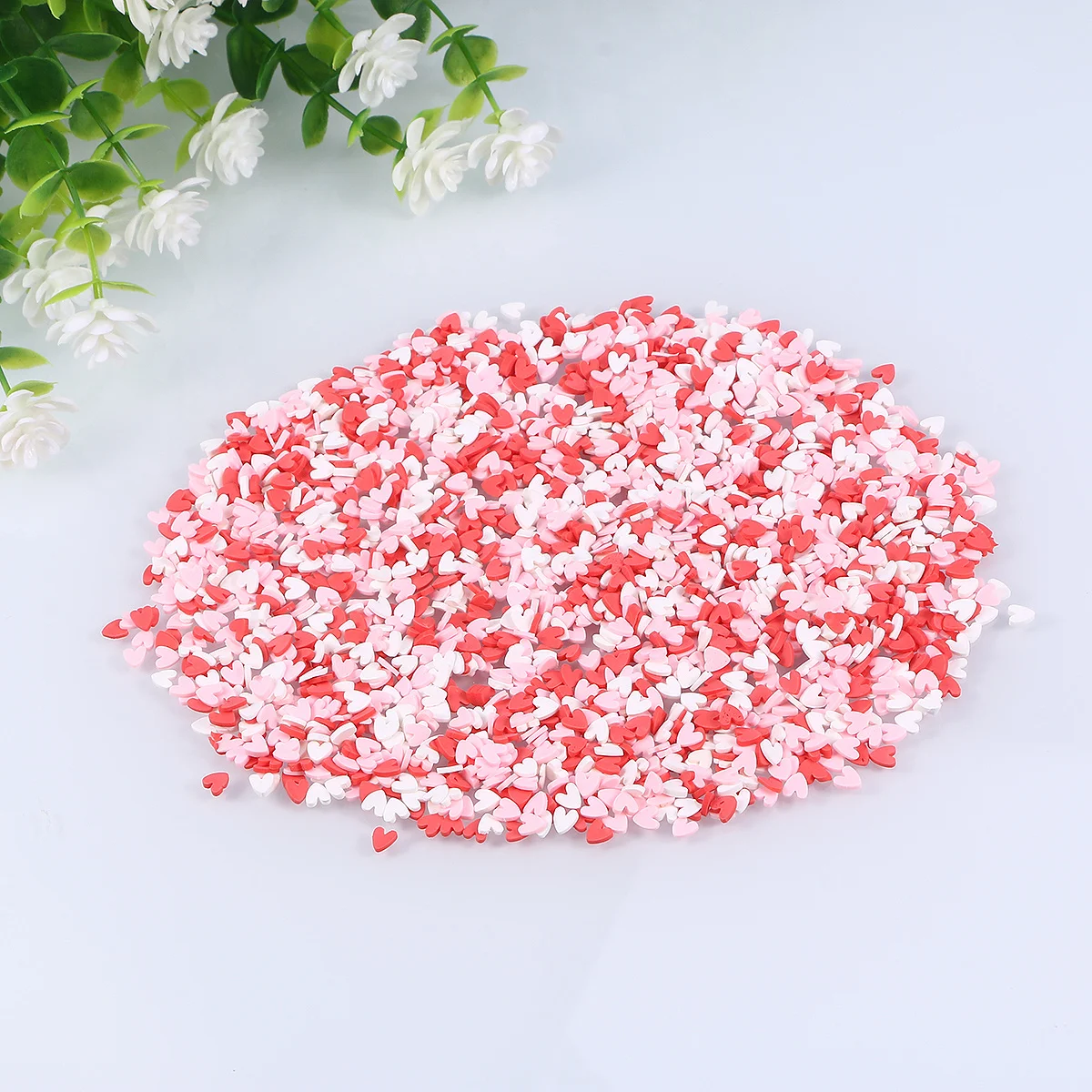

Mini Heart Shape Sprinkles Polymer Clay Filler Pieces for DIY Phone Case Scrapbook Crafts Mixed Color Heart Sprinkle