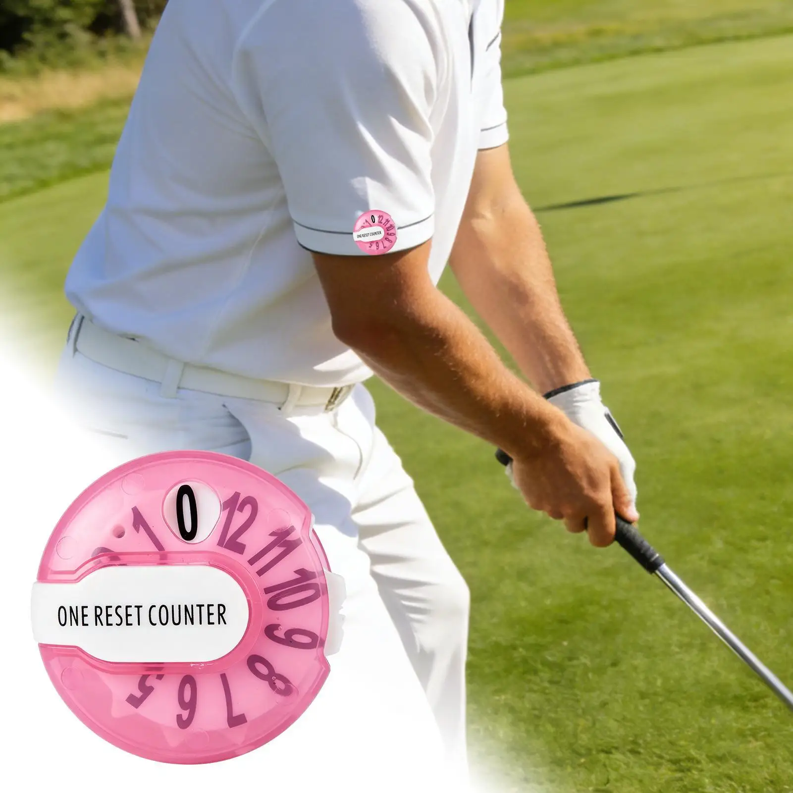 Golf Score Counter Mini Strokes Clicker Tally Trackers One-Touch Reset Golf Strokes Counter Scorekeeper For Training Game