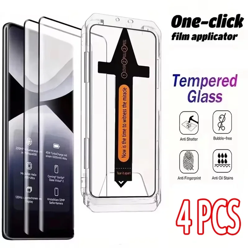 4PCS HD One-Click Tempered Glass For OnePlus Nord CE6 13T 13S 13R 10R 13 12R 10T 15 15T 10 Pro Anti-Scratch Screen Protectors 02