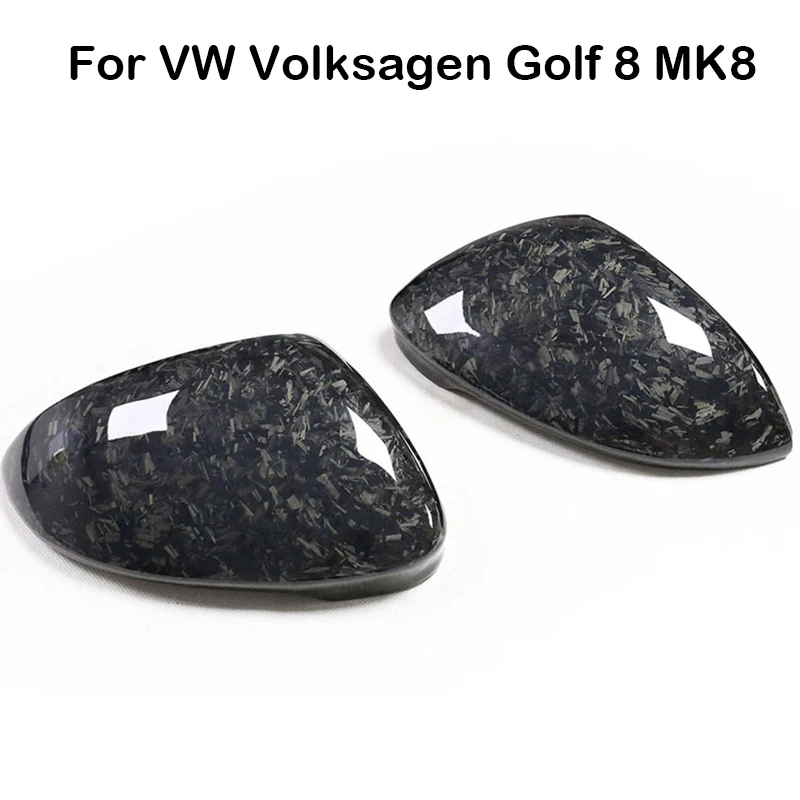 

2pcs Real Carbon Fiber Mirror Cover Rearview Side Mirror Cap For VW Volkswagen Golf 8 MK8 Replacement