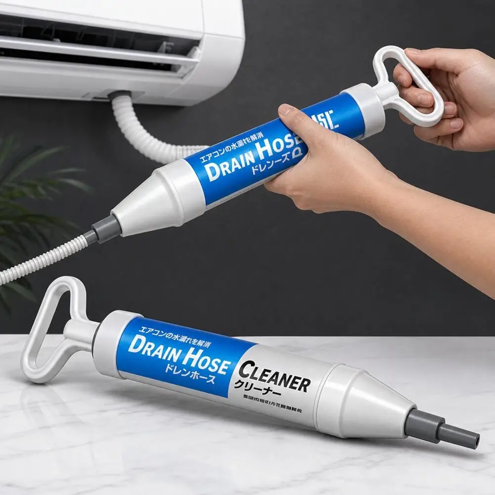 Suction Hand Pump AC Drain Line Unclogger, New Thicken Reinforced Pressure Resistant Air Conditioner Condensate Pipe Dredge Tool